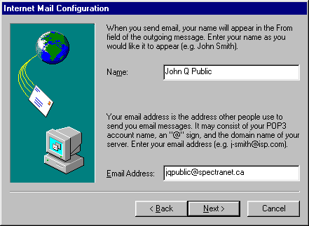 Your name and e-mail address