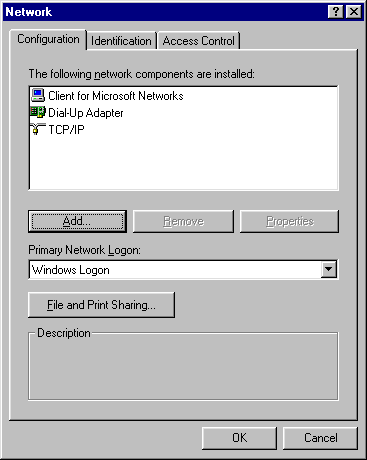 The Network Control Panel