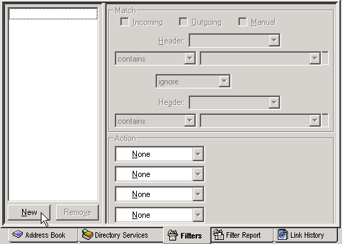 Click the New button in the bottom left