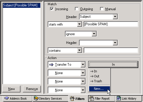 Fill out the form and click new